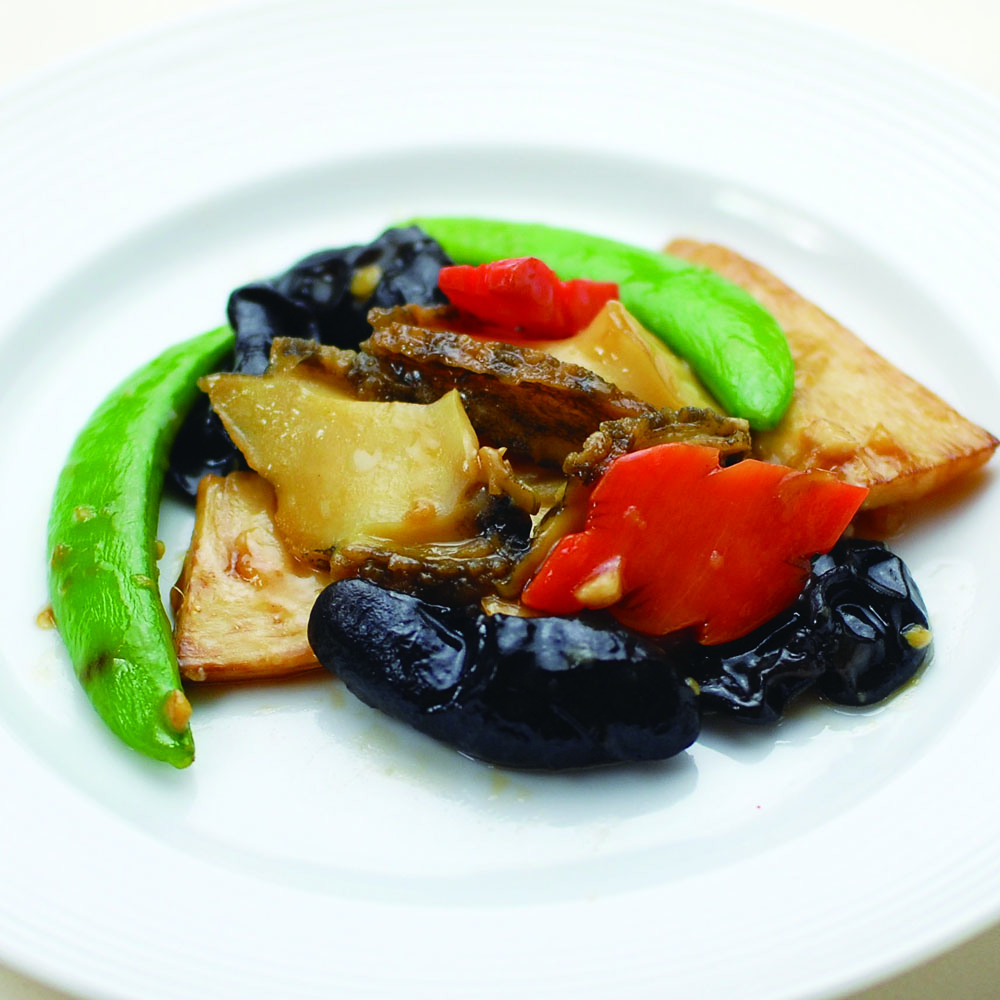 あわびと筍のオイスターソース炒め